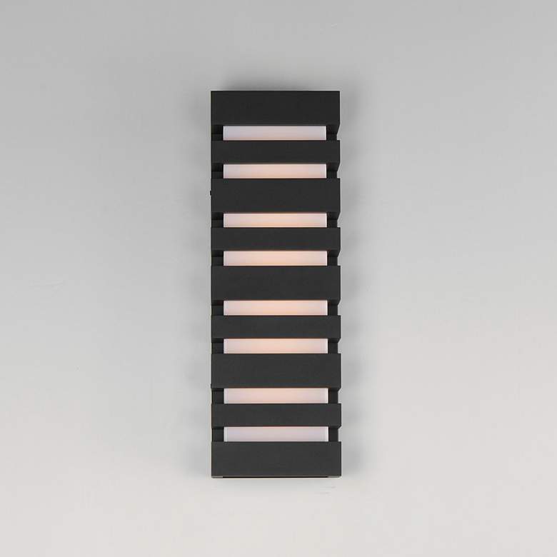 Image 3 Maxim Keyes 20" Black LED Outdoor Wall Sconce more views