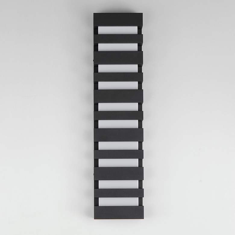 Image 2 Maxim Keyes 28" Black LED Outdoor Wall Sconce more views