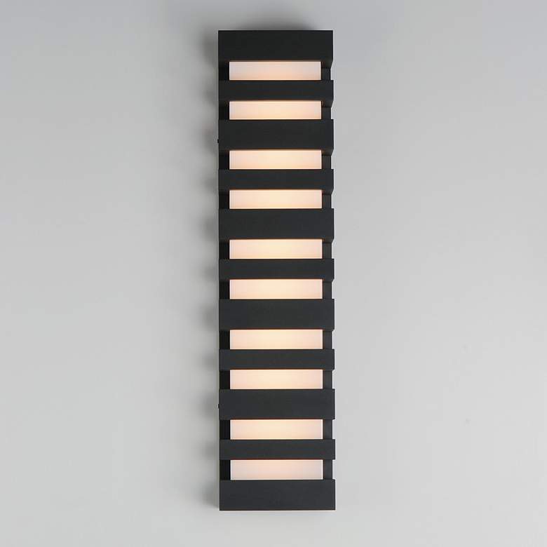 Image 3 Maxim Keyes 28" Black LED Outdoor Wall Sconce more views