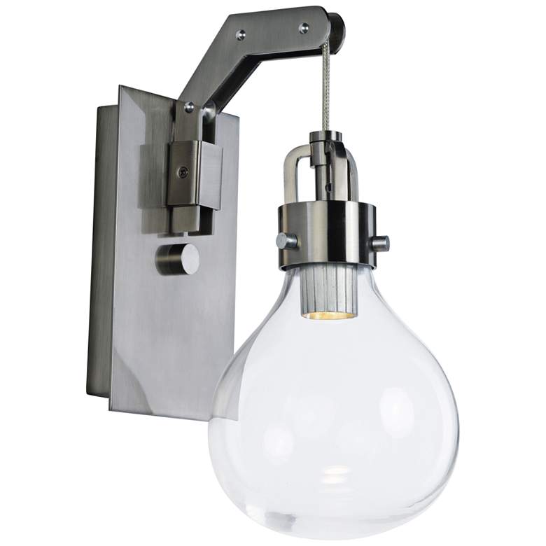 Image 1 Maxim Kinetic 12 3/4" High Dark Satin Nickel LED Wall Sconce