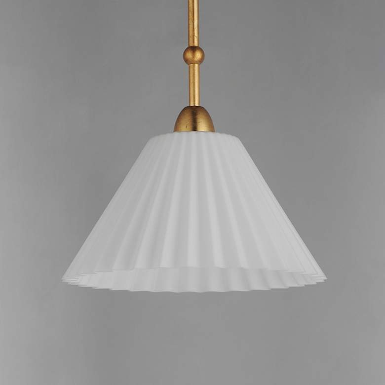 Image 2 Maxim Kismet 12" Wide Gold Leaf 1-Light Pendant more views