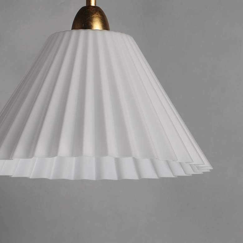 Image 4 Maxim Kismet 12" Wide Gold Leaf 1-Light Pendant more views
