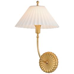 Maxim Kismet 16 1/2" High Gold Leaf Wall Sconce