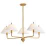 2_Maxim Kismet 37 1/4" Wide Gold Leaf 5-Light Chandelier
