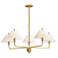 Maxim Kismet 37 1/4" Wide Gold Leaf 5-Light Chandelier