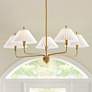 1_Maxim Kismet 37 1/4" Wide Gold Leaf 5-Light Chandelier