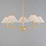 3_Maxim Kismet 37 1/4" Wide Gold Leaf 5-Light Chandelier more views