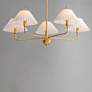 5_Maxim Kismet 37 1/4" Wide Gold Leaf 5-Light Chandelier more views