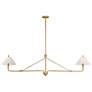 1_Maxim Kismet 60 1/4" Wide Gold Leaf 2-Light Linear Pendant