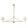 Maxim Kismet 60 1/4" Wide Gold Leaf 2-Light Linear Pendant
