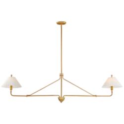 Maxim Kismet 60 1/4" Wide Gold Leaf 2-Light Linear Pendant