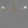 2_Maxim Kismet 60 1/4" Wide Gold Leaf 2-Light Linear Pendant more views