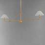 3_Maxim Kismet 60 1/4" Wide Gold Leaf 2-Light Linear Pendant more views