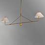 4_Maxim Kismet 60 1/4" Wide Gold Leaf 2-Light Linear Pendant more views