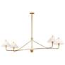 1_Maxim Kismet 60 1/4" Wide Gold Leaf 4-Light Linear Pendant