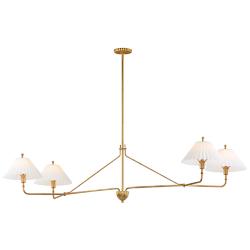 Maxim Kismet 60 1/4" Wide Gold Leaf 4-Light Linear Pendant