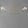2_Maxim Kismet 60 1/4" Wide Gold Leaf 4-Light Linear Pendant more views