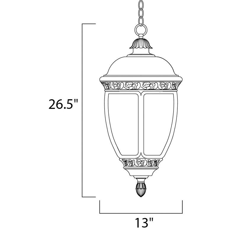 Image 3 Maxim Knob Hill 26 1/2" High Traditional Bronze Outdoor Hanging Light more views