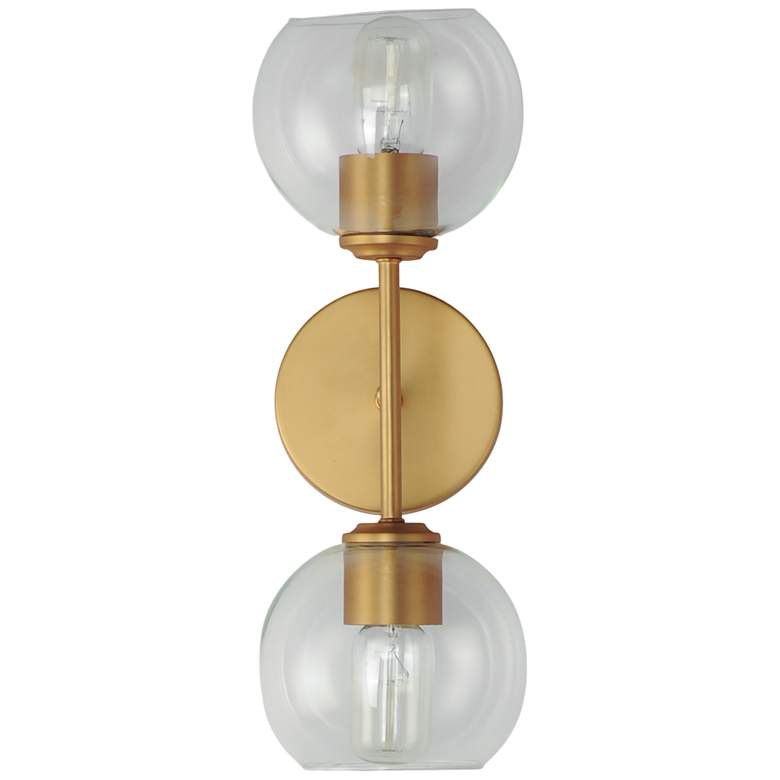 Image 2 Maxim Knox 17" High Natural Aged Brass 2-Light Wall Sconce more views