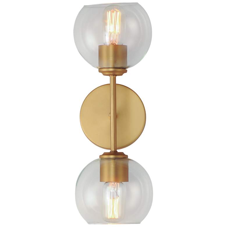Image 3 Maxim Knox 17" High Natural Aged Brass 2-Light Wall Sconce more views