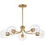 Maxim Knox 30" Wide 5-Light Gold and Globe Glass Chandelier