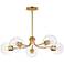 Maxim Knox 30" Wide 5-Light Gold and Globe Glass Chandelier