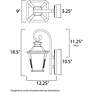 3_Maxim Knoxville 18 1/2" Scroll Arm Traditional LED Outdoor Wall Light more views