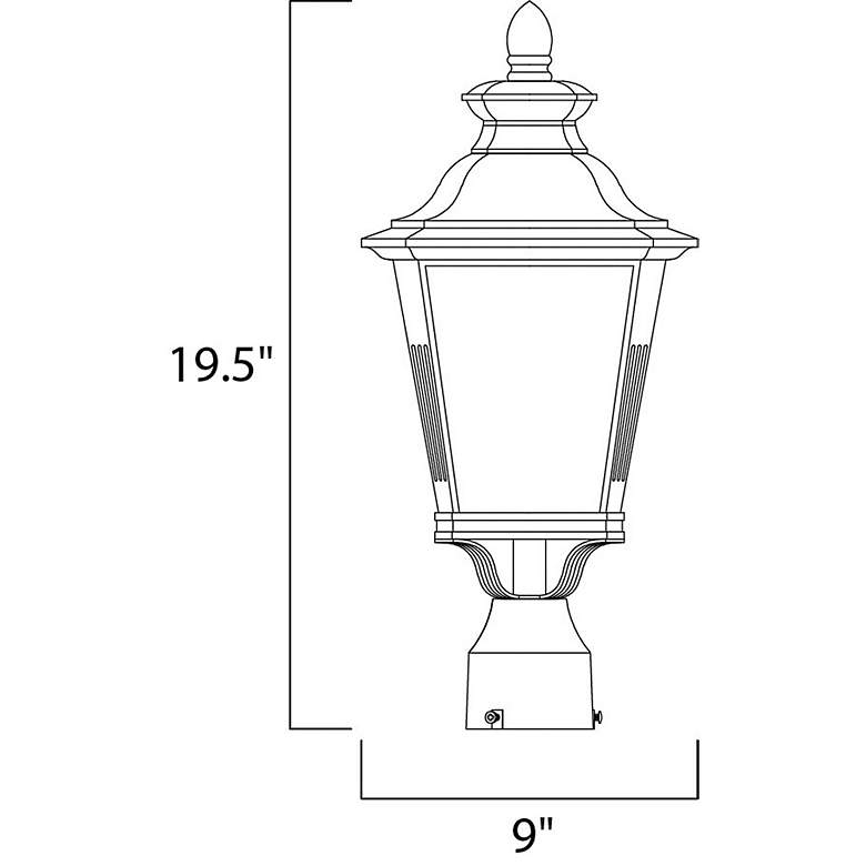 Image 2 Maxim Knoxville 19 1/2" High Bronze Outdoor Post Light more views
