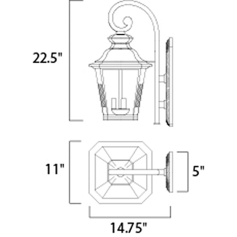 Image 3 Maxim Knoxville 22 1/2" High Bronze Outdoor Wall Light more views