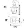 3_Maxim Knoxville 22 1/2" High Bronze Outdoor Wall Light more views