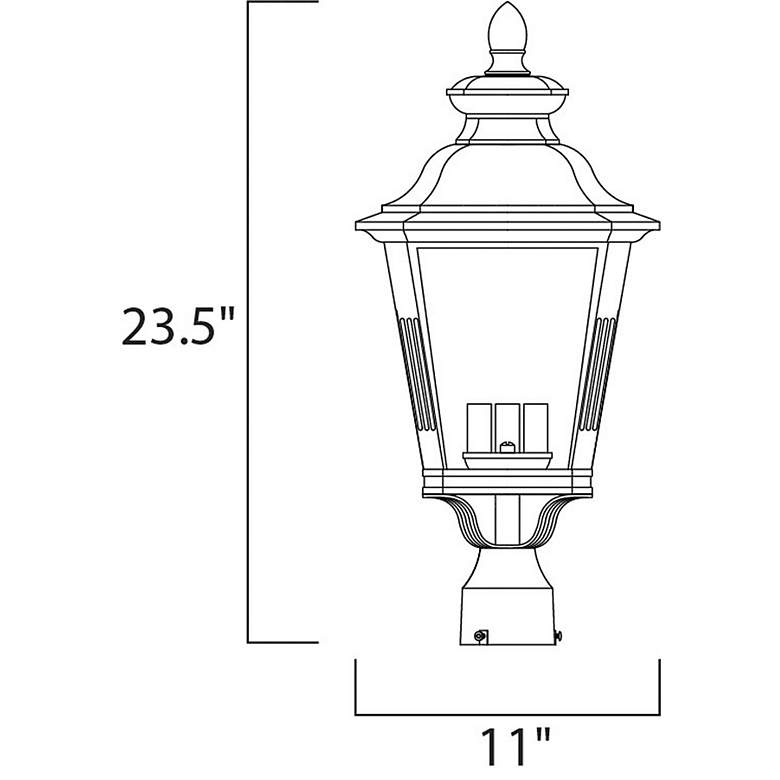 Image 2 Maxim Knoxville 23.5" Traditional Carriage House Outdoor Post Mount more views
