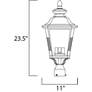 Maxim Knoxville 23.5" Traditional Carriage House Outdoor Post Mount