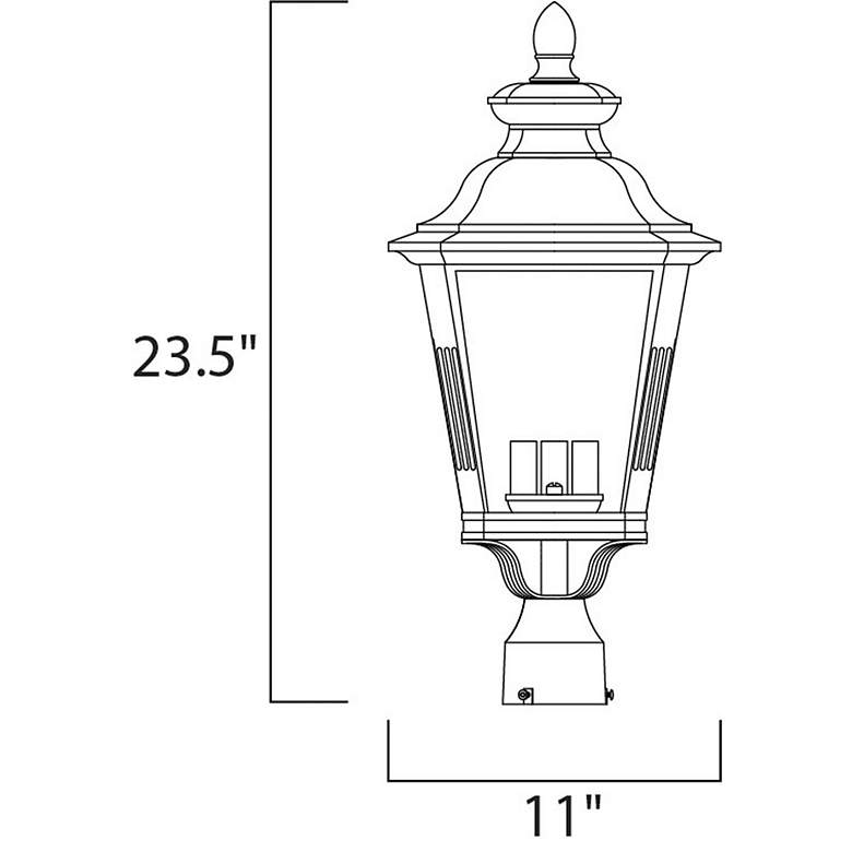 Image 4 Maxim Knoxville 23.5" Traditional Carriage House Outdoor Post Mount more views