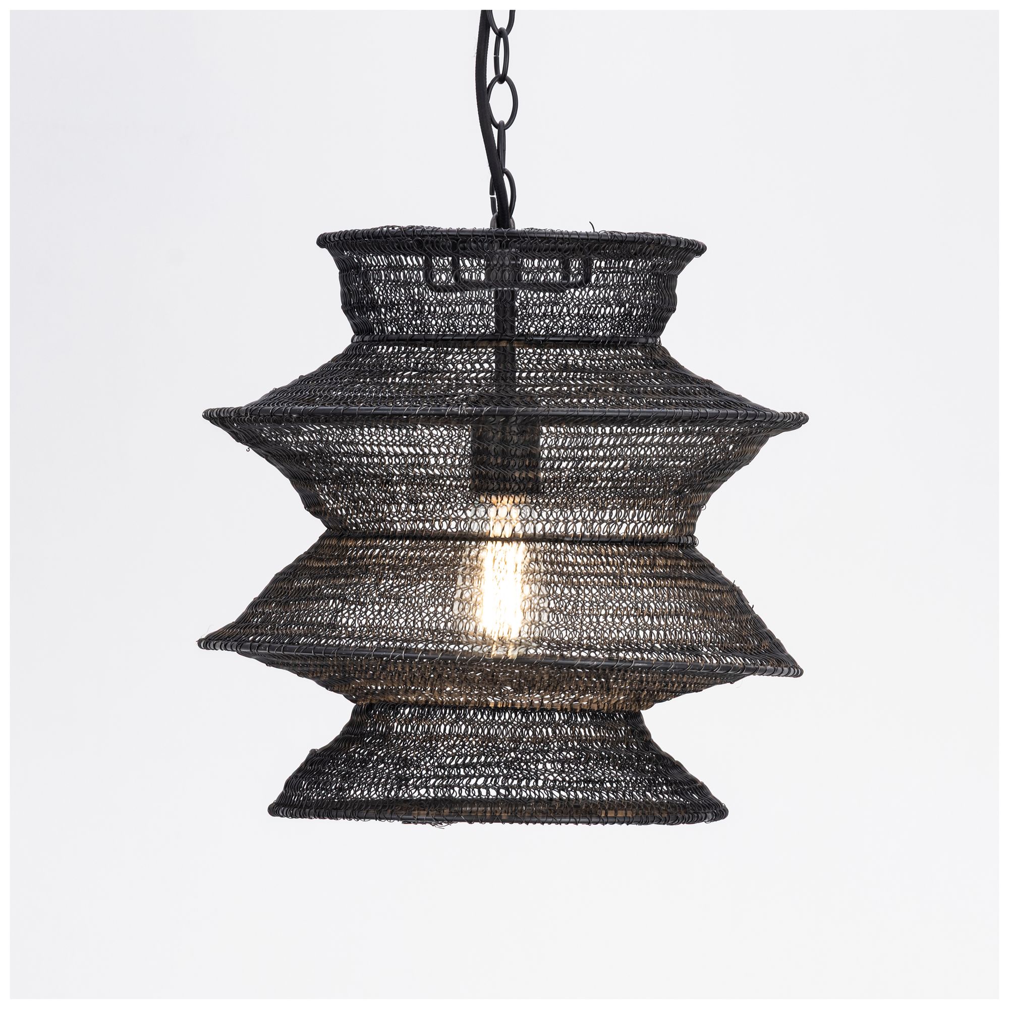 Image 3 Maxim Krabi 14" Wide Black 1-Light Pendant more views