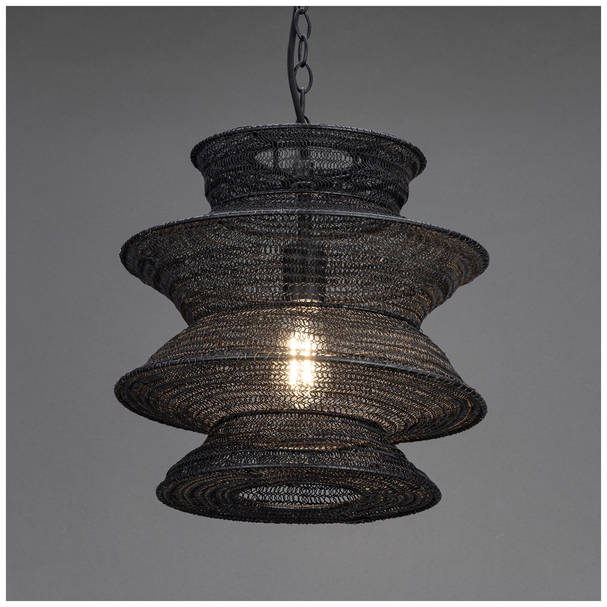 Image 4 Maxim Krabi 14" Wide Black 1-Light Pendant more views