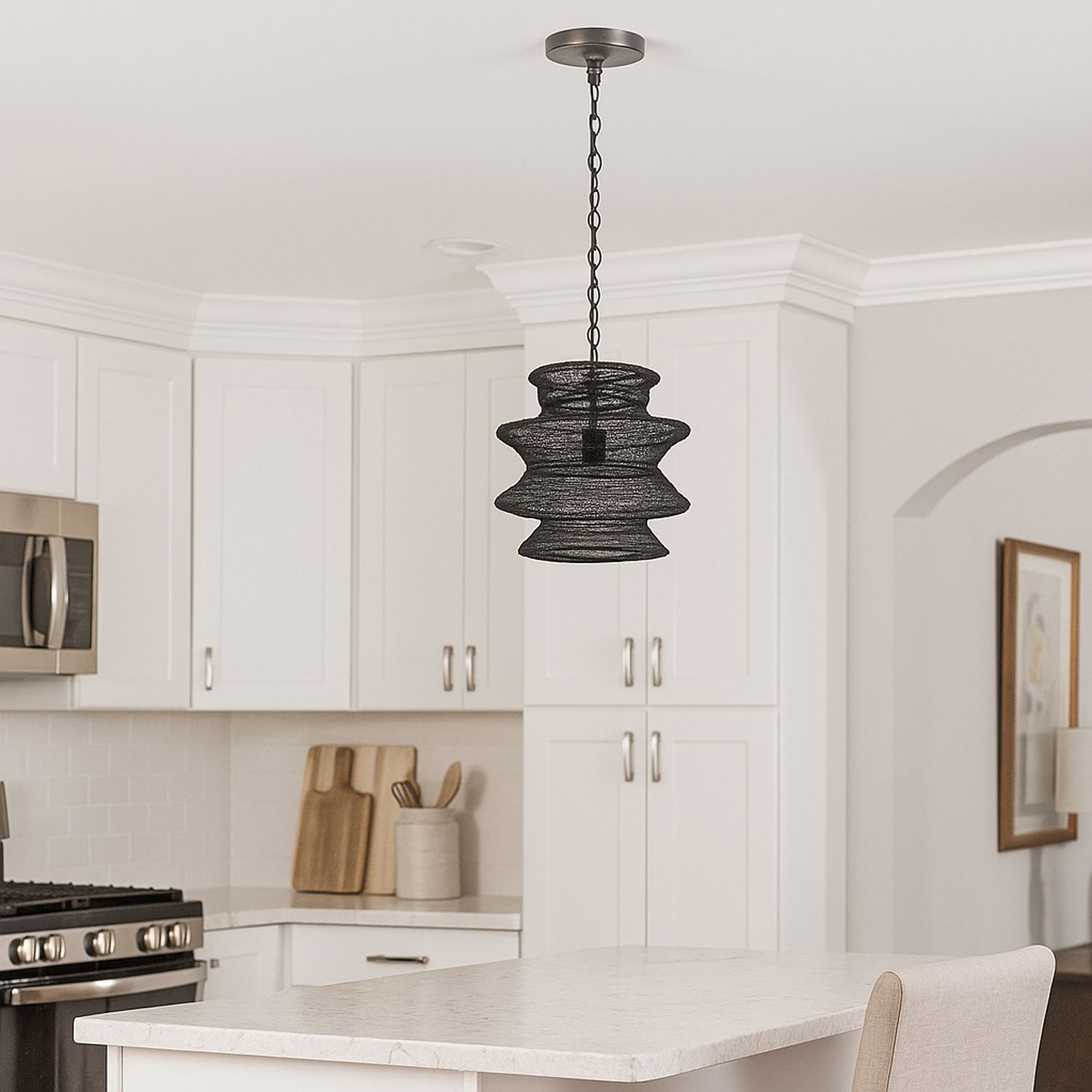 Maxim Krabi 14" Wide Black 1-Light Pendant