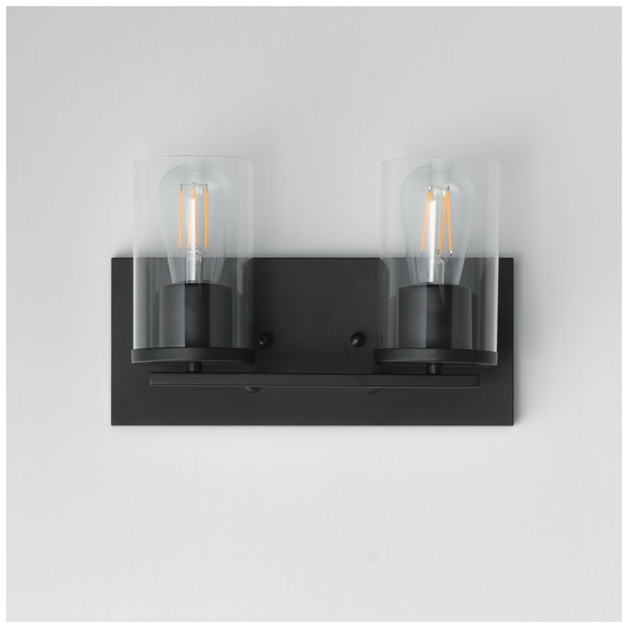 Image 3 Maxim Lateral 12" Wide Clear/Black 2-Light Bath Vanity more views
