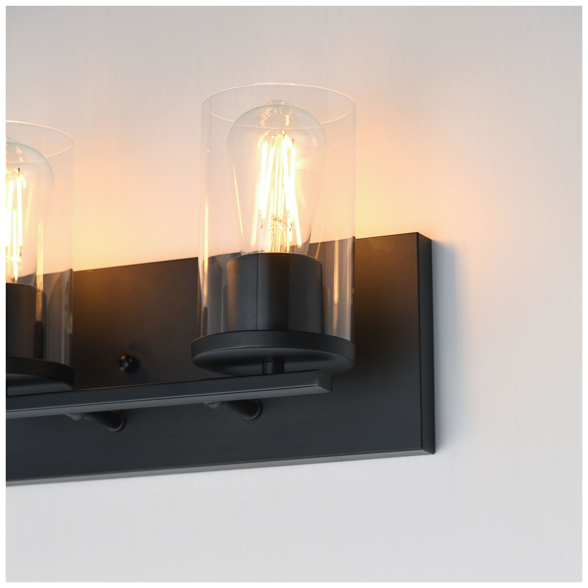 Image 6 Maxim Lateral 12" Wide Clear/Black 2-Light Bath Vanity more views