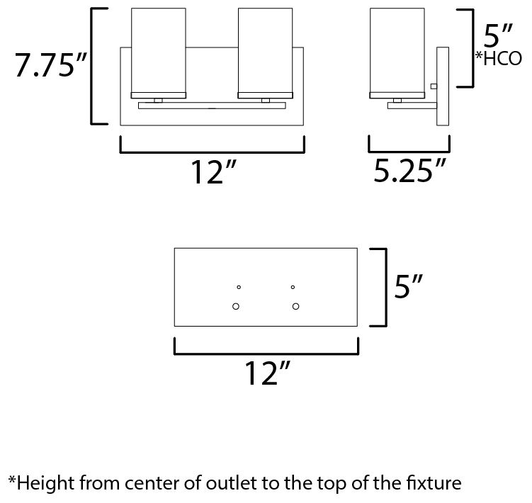 Image 7 Maxim Lateral 12" Wide Clear/Black 2-Light Bath Vanity more views