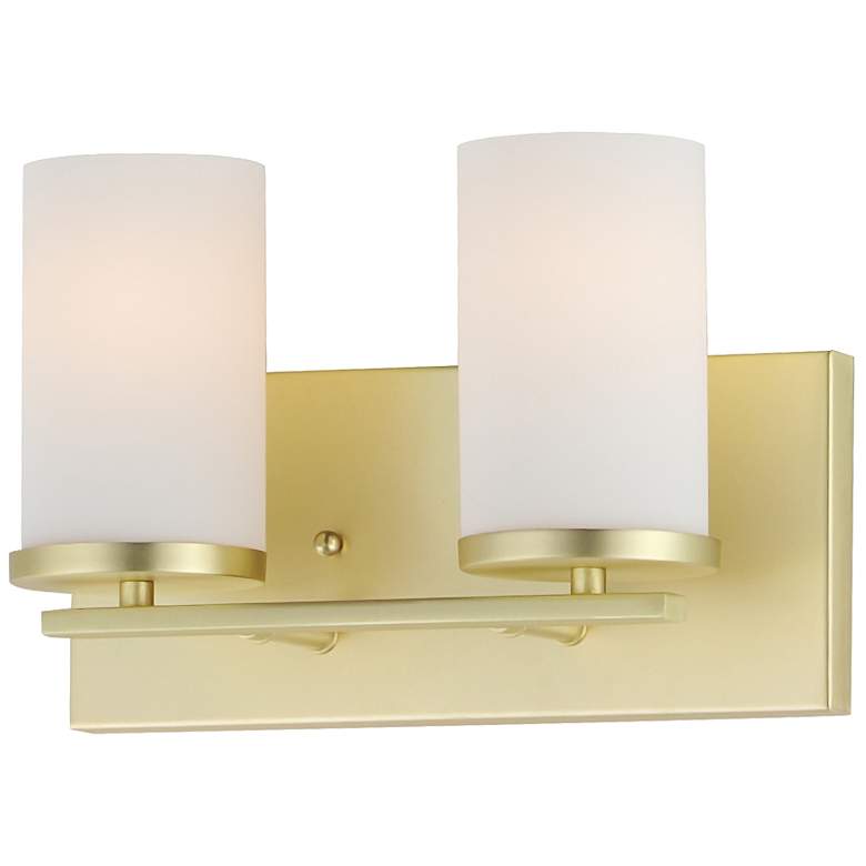 Image 1 Maxim Lateral 12" Wide Satin Brass 2-Light Bath Vanity