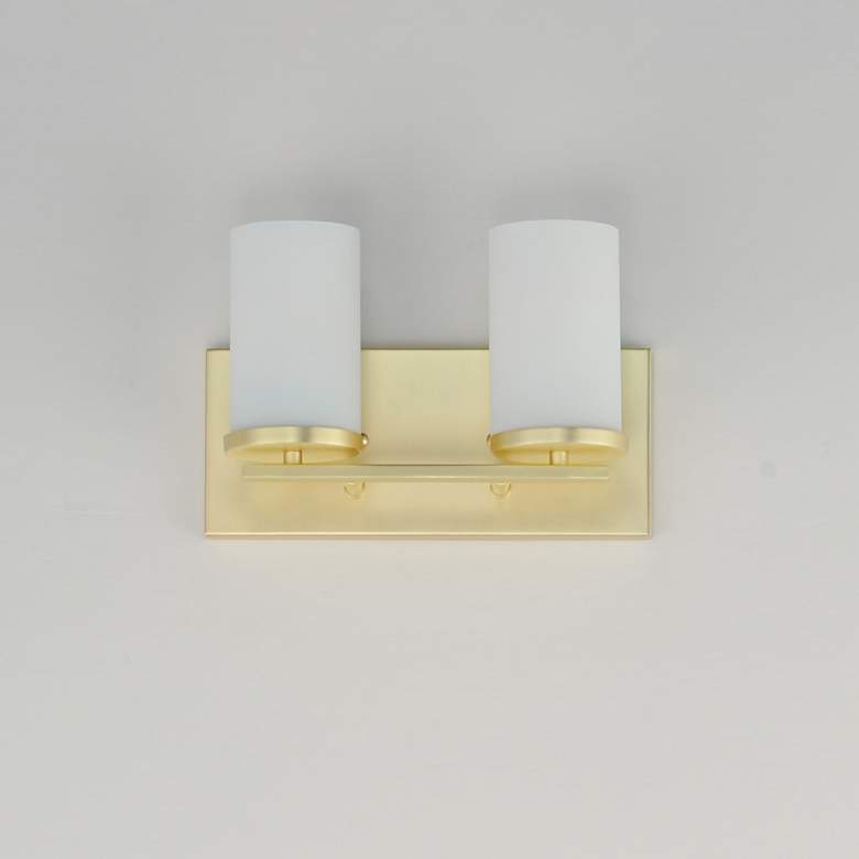 Image 2 Maxim Lateral 12" Wide Satin Brass 2-Light Bath Vanity more views