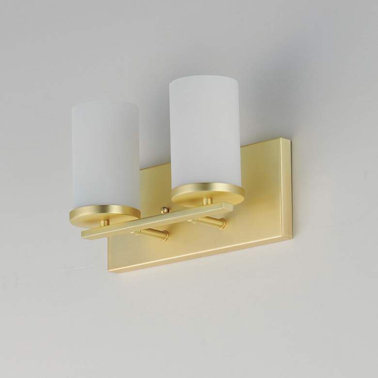 Image 4 Maxim Lateral 12" Wide Satin Brass 2-Light Bath Vanity more views