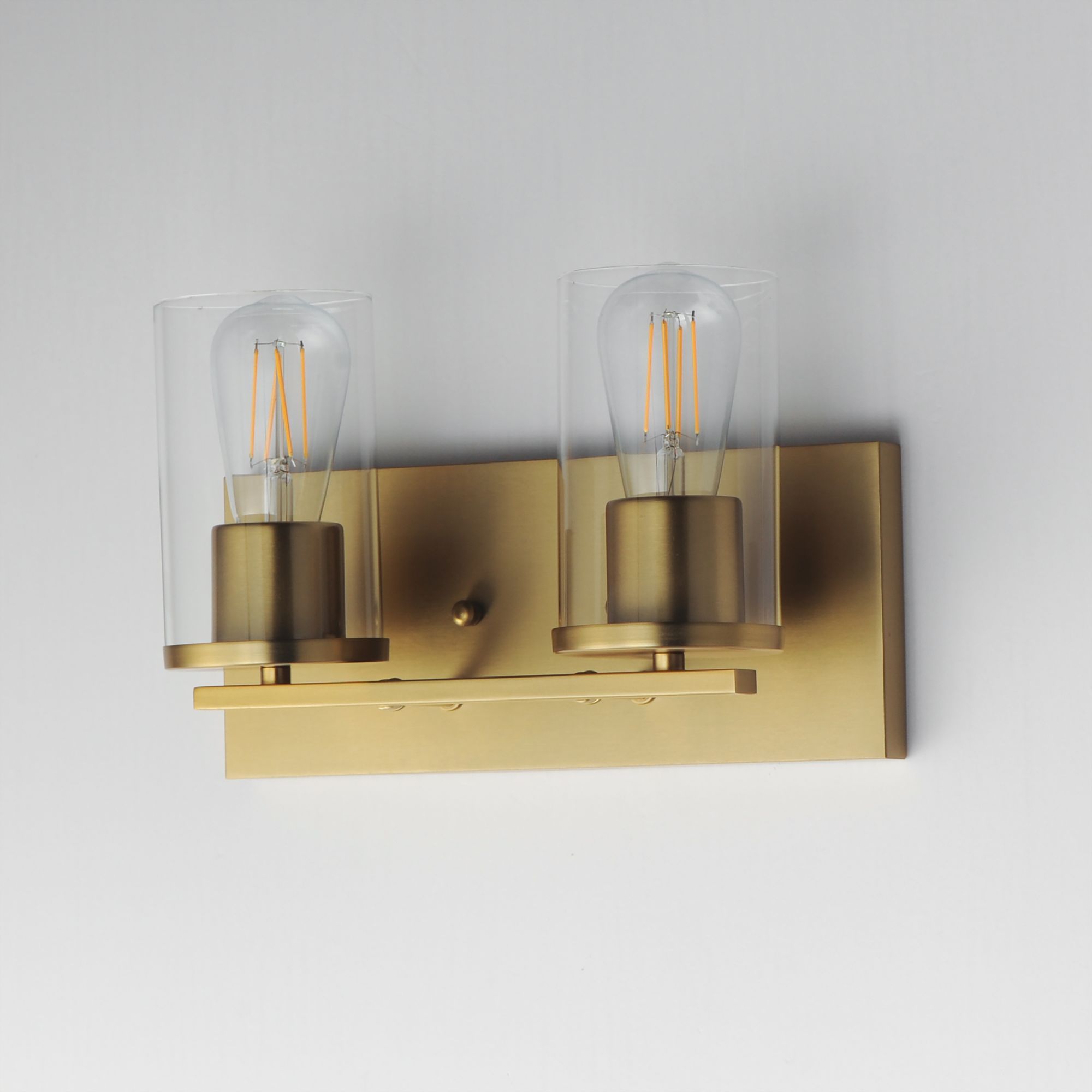 Image 5 Maxim Lateral 12" Wide Clear/Satin Brass 2-Light Bath Vanity more views