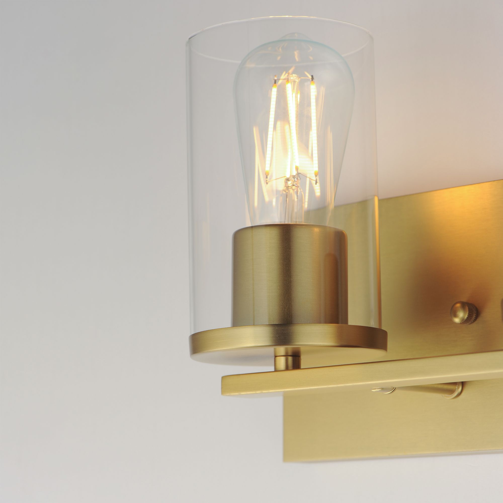 Image 6 Maxim Lateral 12" Wide Clear/Satin Brass 2-Light Bath Vanity more views