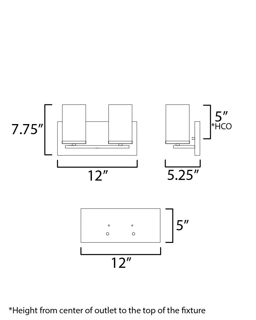 Image 7 Maxim Lateral 12" Wide Clear/Satin Brass 2-Light Bath Vanity more views