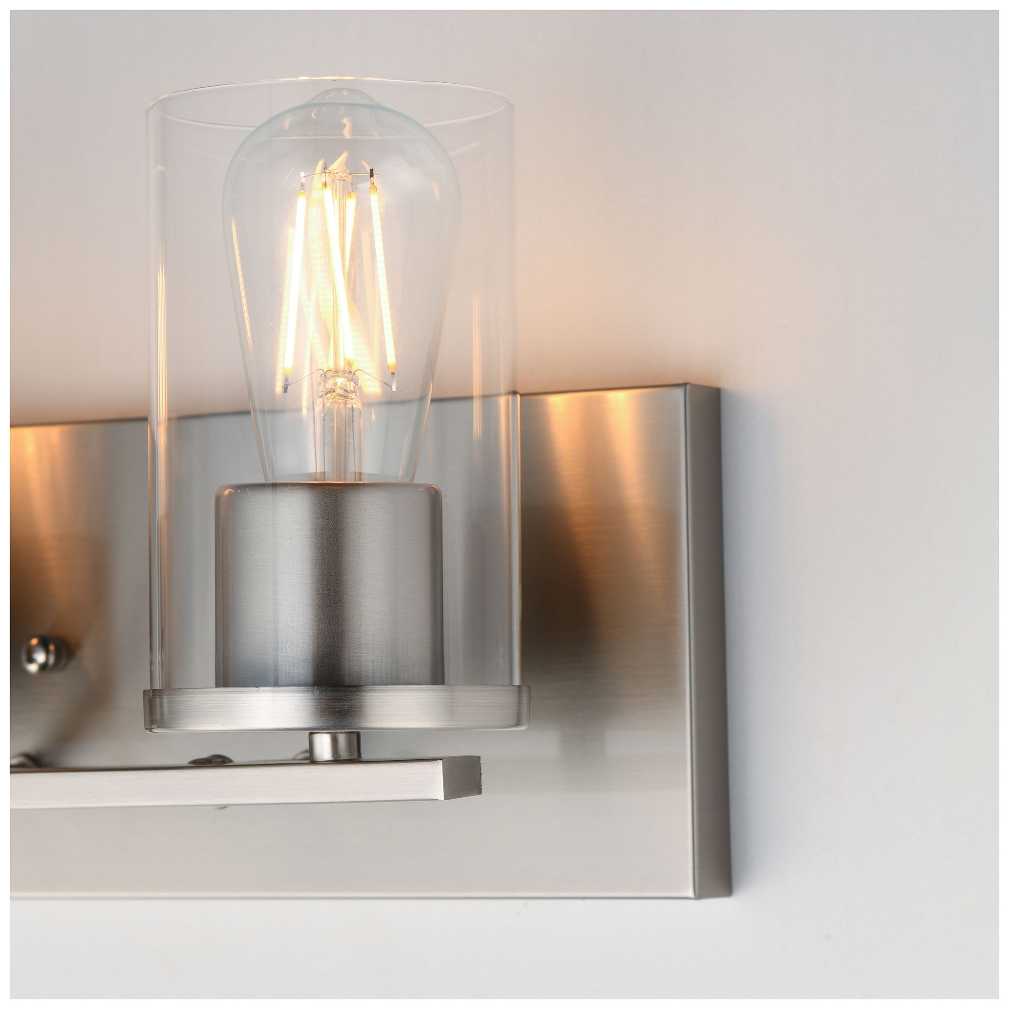 Image 6 Maxim Lateral 12" Wide Clear/Satin Nickel 2-Light Bath Vanity more views