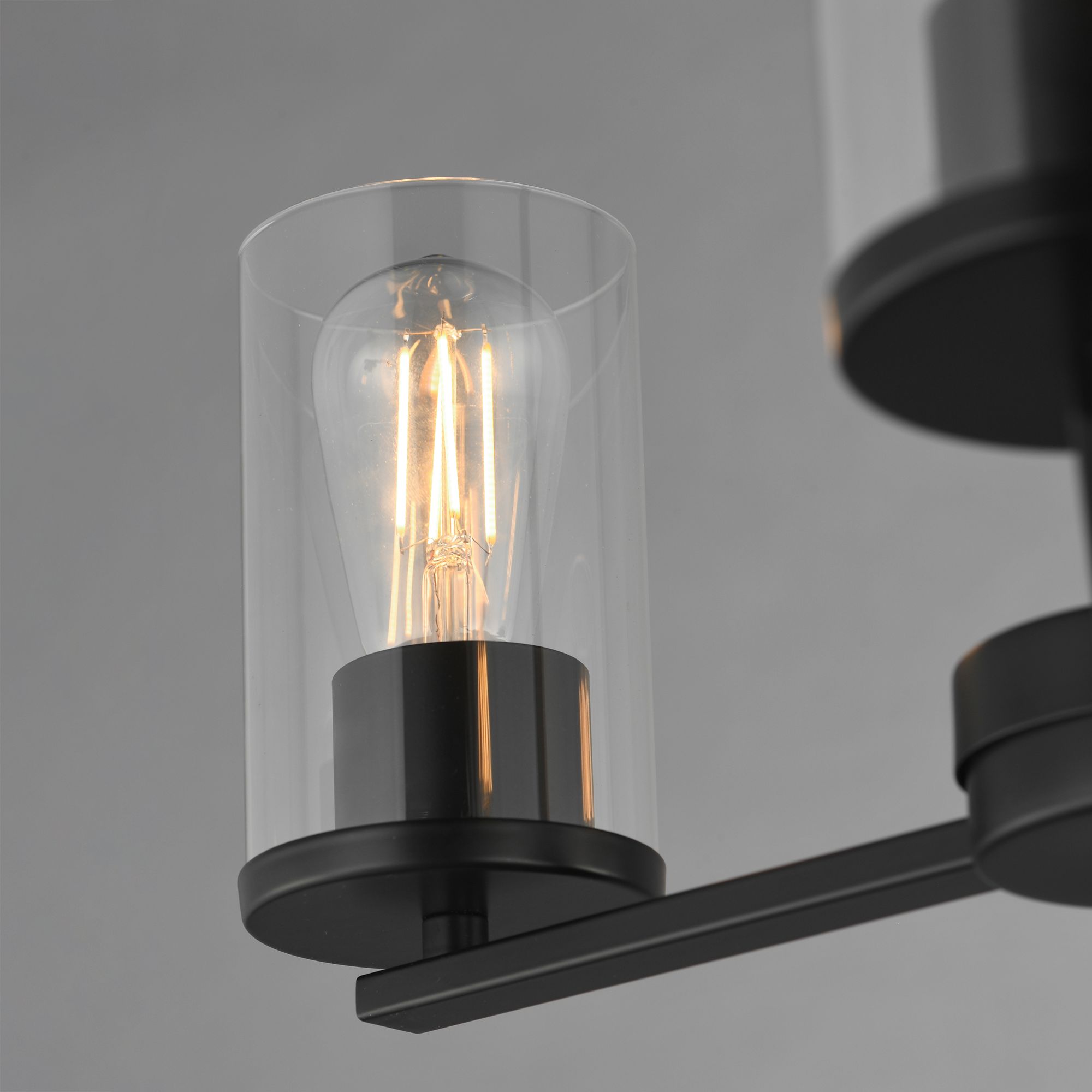 Image 5 Maxim Lateral 18" Wide Clear/Black 3-Light Chandelier more views