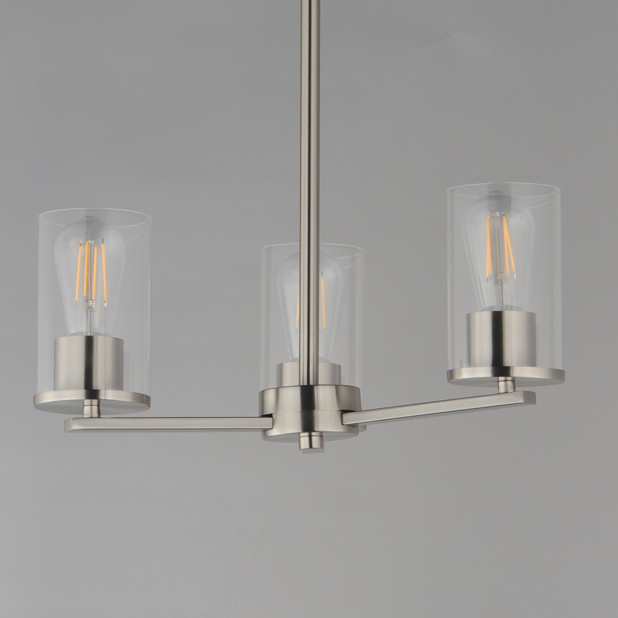 Image 4 Maxim Lateral 18" Wide Clear/Satin Nickel 3-Light Chandelier more views
