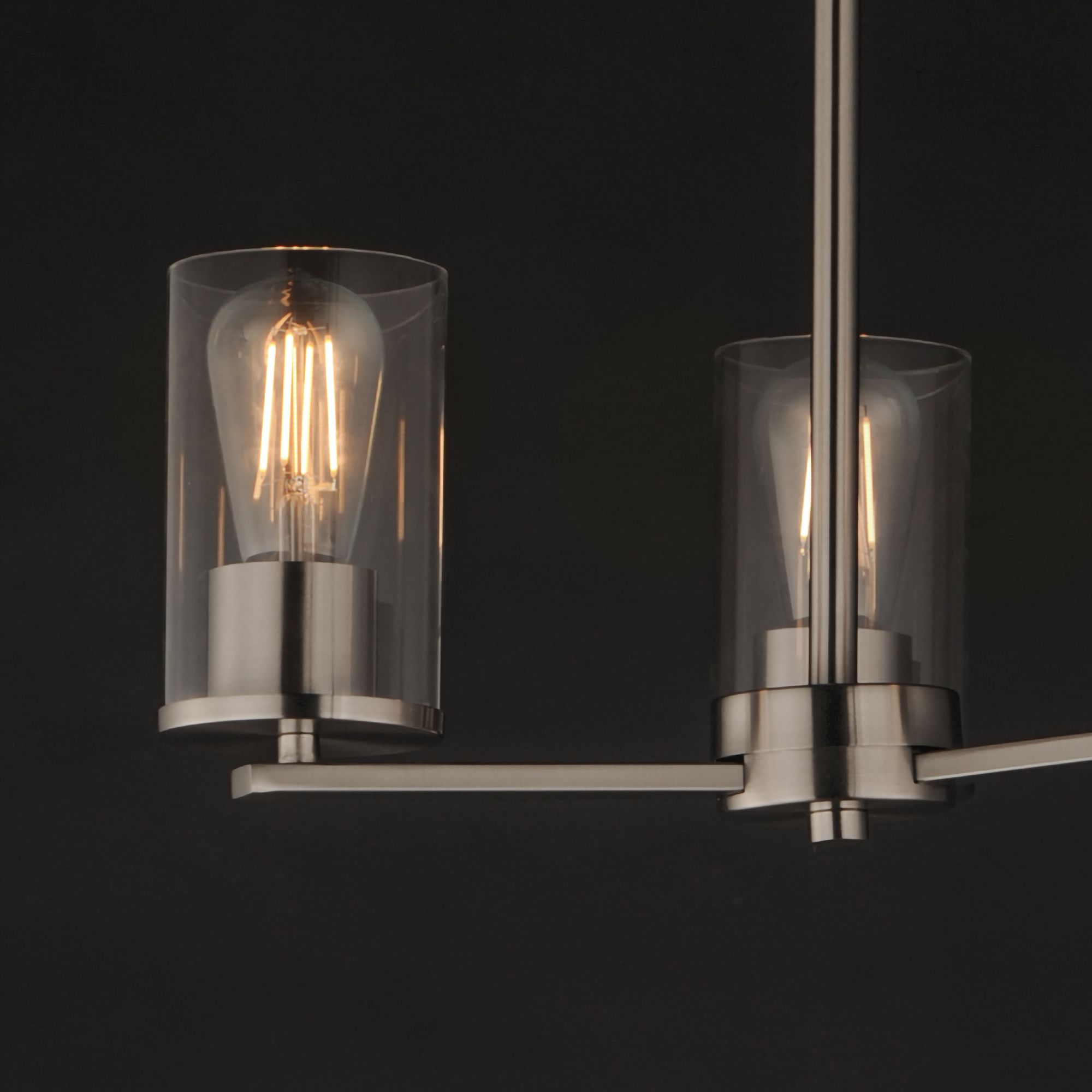 Image 5 Maxim Lateral 18" Wide Clear/Satin Nickel 3-Light Chandelier more views