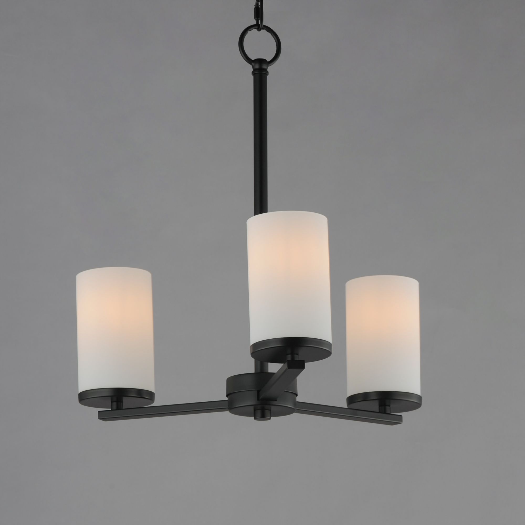 Image 4 Maxim Lateral 18" Wide White/Black 3-Light Chandelier more views